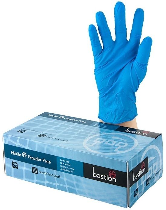 Blue Nitrile Gloves 100s – Powder Free Standard Cuff