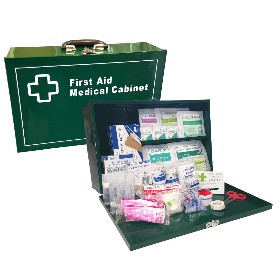 1-25 Person in Landscape Metal Wall Mount Box Workplace First Aid Kits