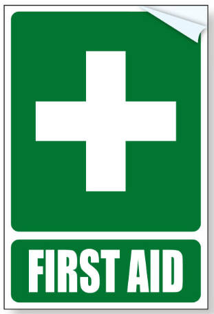 First Aid Vehicle Vinyl Sticker