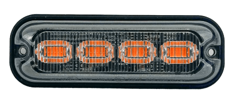 BASE6 4 LED 4W Amber Low Profile Surface Mount Perimeter Light